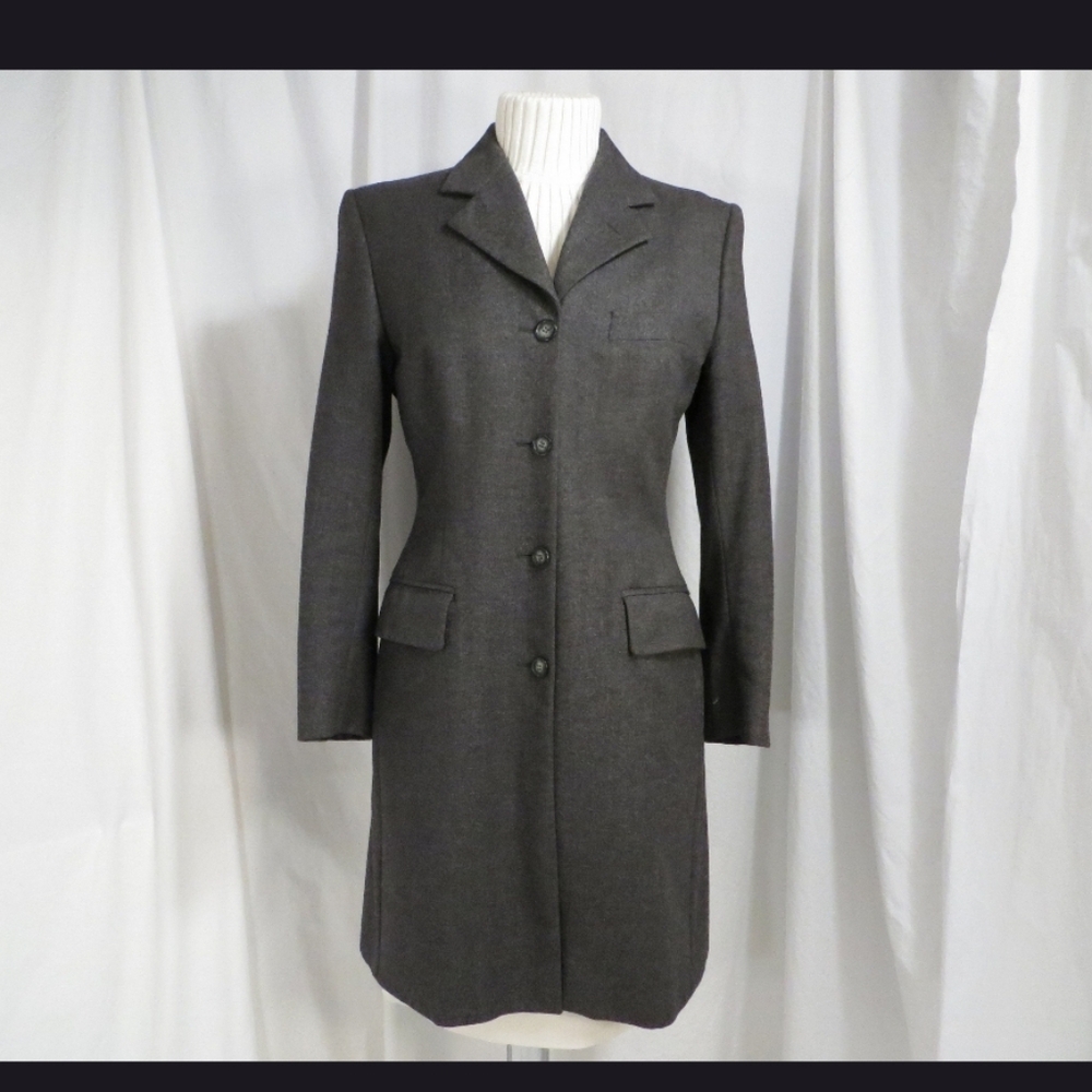 french wool coat long vintage blazer